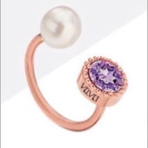 Amanda Ring with Pearl and Amethyst stone